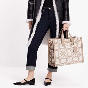 Kate Spade New York Spade Flower Monogram Manhattan Chenille Large Tote